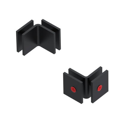 Rubinet 90 Glass to Glass Open Face Matt Black