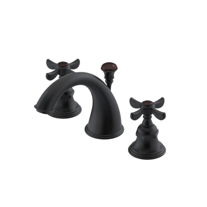 Rubinet Widespread Lav. Set. (less drain) Matt Black