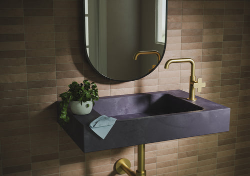 Baril Single-hole lavatory faucet (without handle), drain included