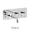 Wall mount tub filler with retractable hose, Paloma