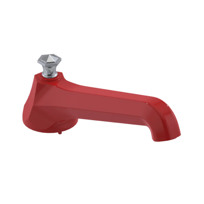 Rubinet Tub Filler Spout Deck Mount Red