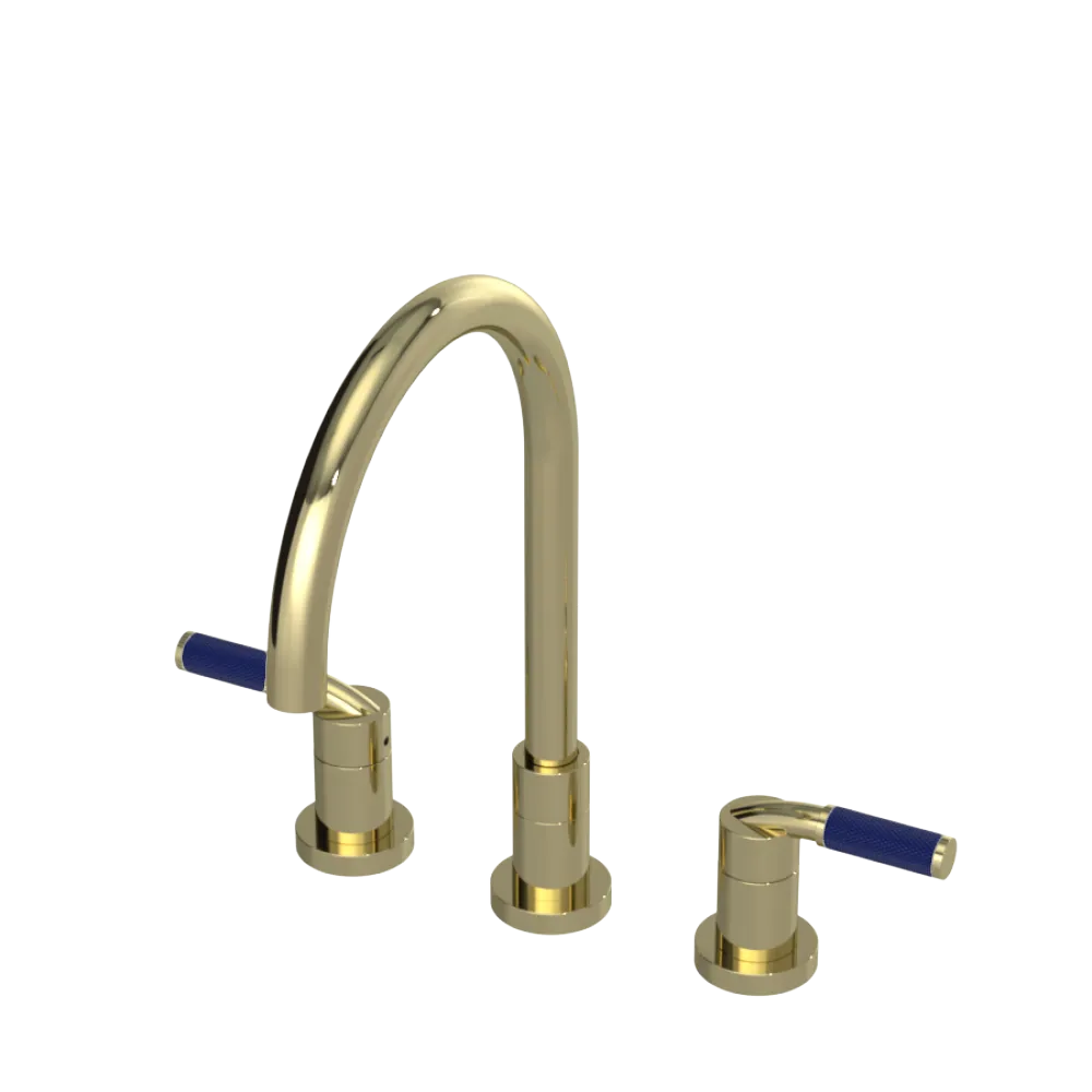 Rubinet Widespread Kitchen Set Gold