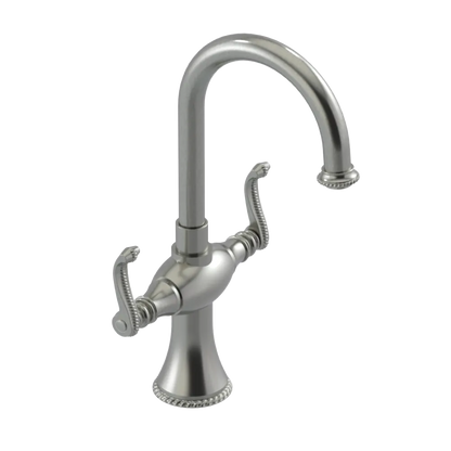 Rubinet Single Hole Dual Handle Lav. Set. (less drain) Satin Nickel
