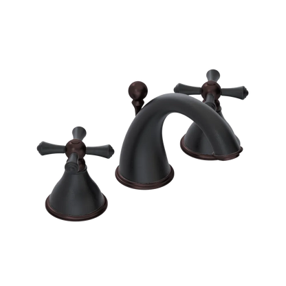 Rubinet Widespread Lav. Set. (less drain) Matt Black