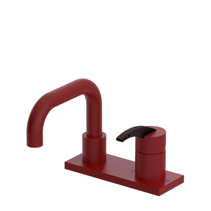 Rubinet 4" Centre Single Control Lav. Set. with Genesis spout (less drain) Maroon