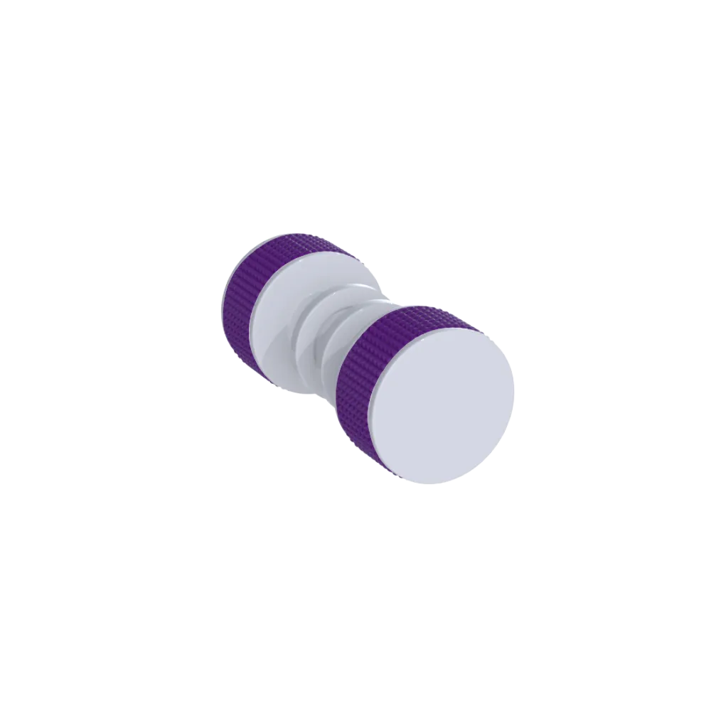 Rubinet Shower Door Knob (set) White