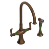Rubinet Two Handle Single Hole Kitchen Set with Hand Spray Oil Rubbed Bronze
