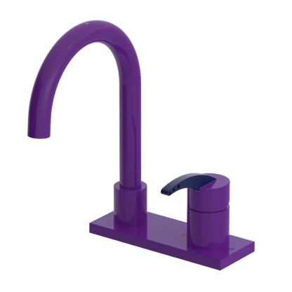 Rubinet 4" Centre Single Control Lav. Set. (less drain) Purple Haze