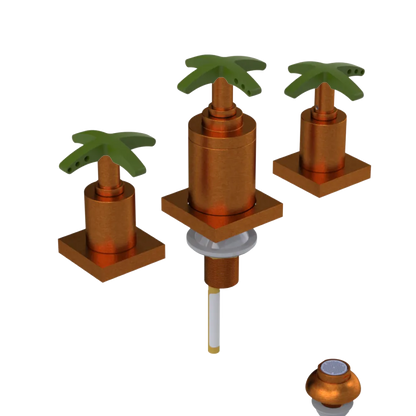 Rubinet Bidet Fitting with Spray, Diverter, and Vacuum Breaker (less drain) Antique Copper Matt