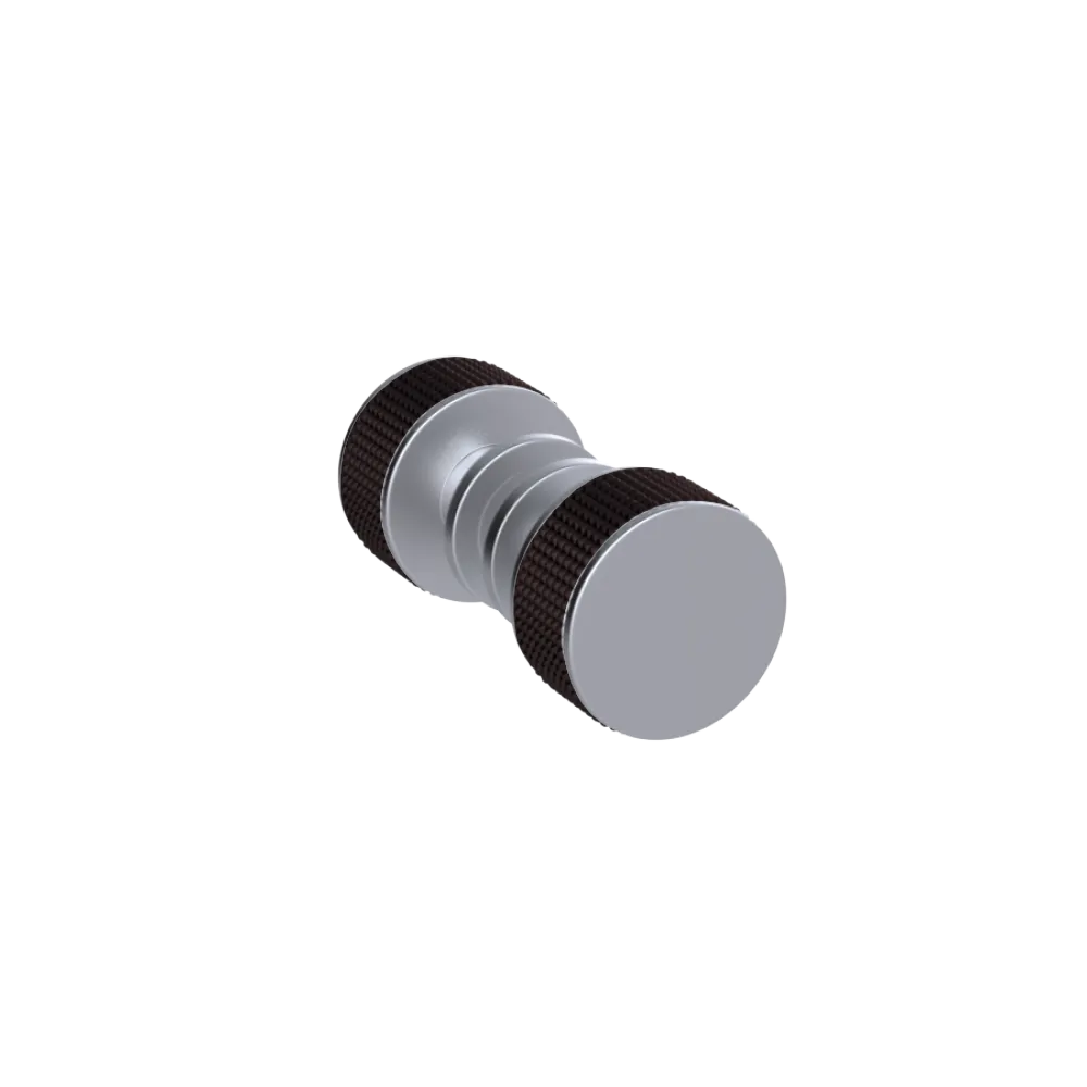 Rubinet Shower Door Knob (set) Satin Chrome