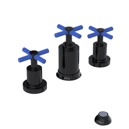 Rubinet Bidet Fitting with Spray, Diverter, and Vacuum Breaker (less drain) Black