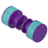 Rubinet Shower Door Knob (set) Purple Haze