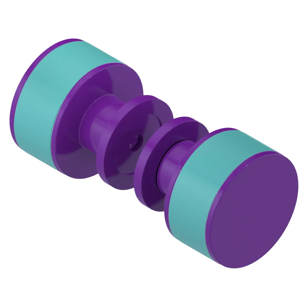 Rubinet Shower Door Knob (set) Purple Haze