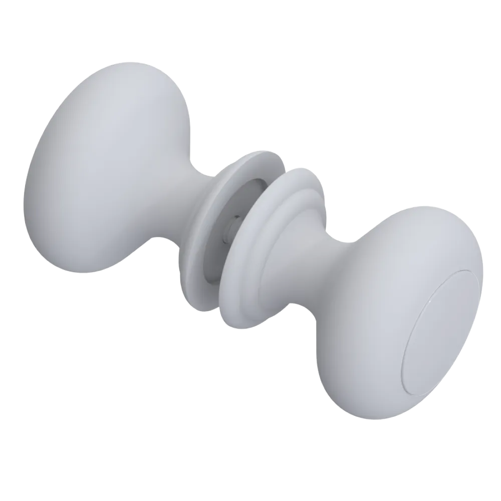 Rubinet Shower Door Knob (set) Matt White
