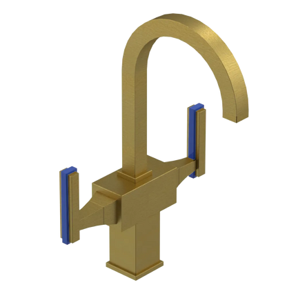 Rubinet Single Hole Dual Handle Lav. Set. (less drain) Antique Brass Matt