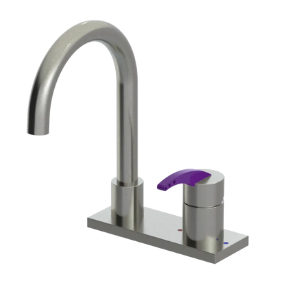 Rubinet 4" Centre Single Control Lav. Set. (less drain) Satin Nickel