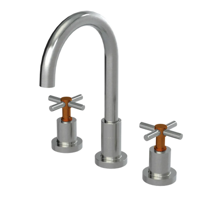 Rubinet Widespread Kitchen Set with LaSalle Spout Satin Nickel