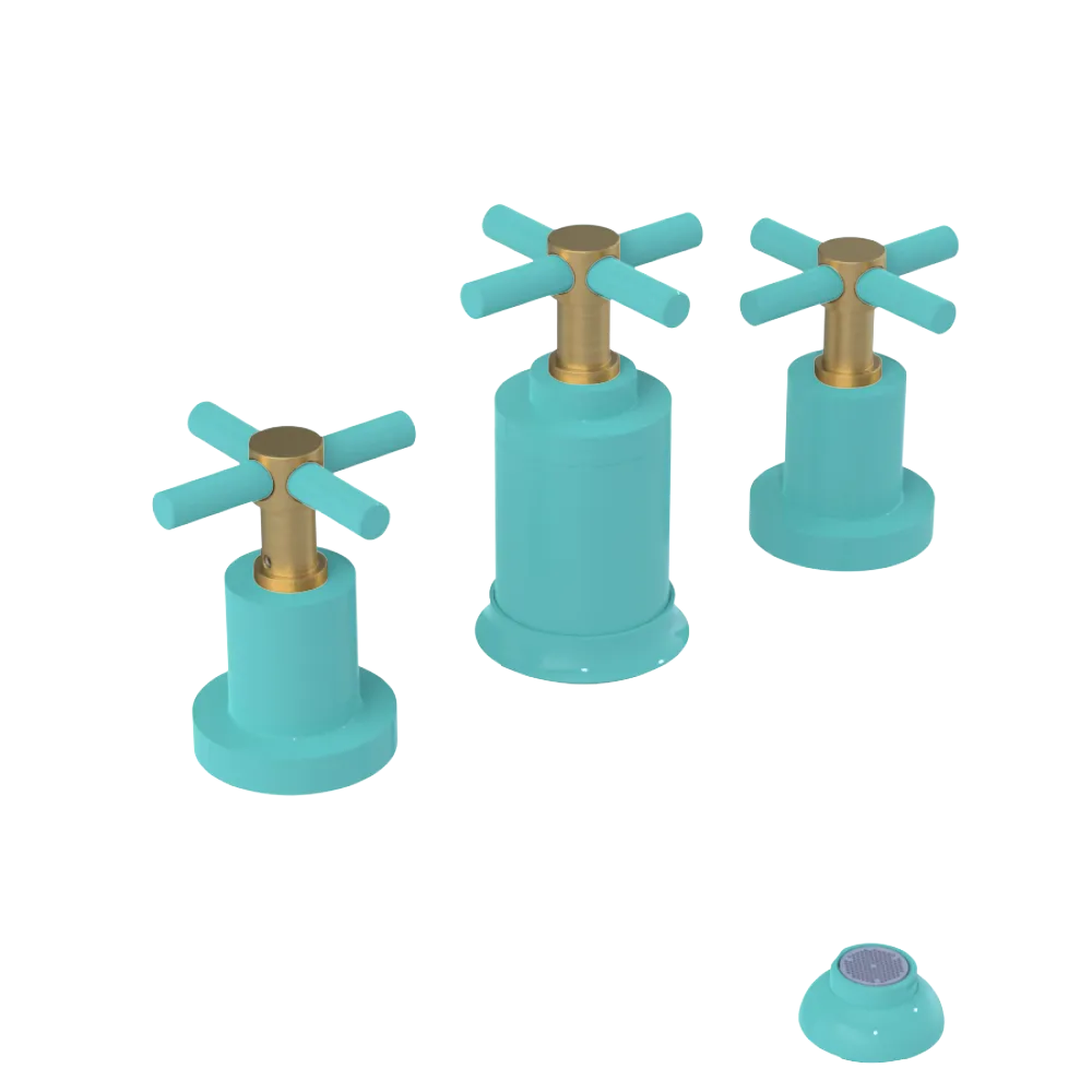 Rubinet Bidet Fitting with Spray, Diverter, and Vacuum Breaker (less drain) Aqua