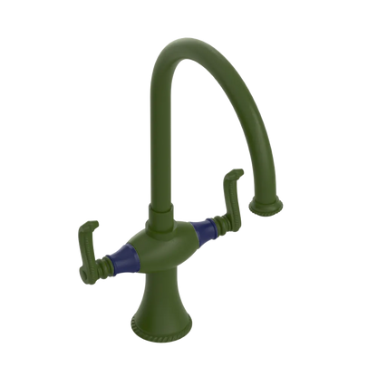 Rubinet Two Handle Single Hole Kitchen Set Green Envy