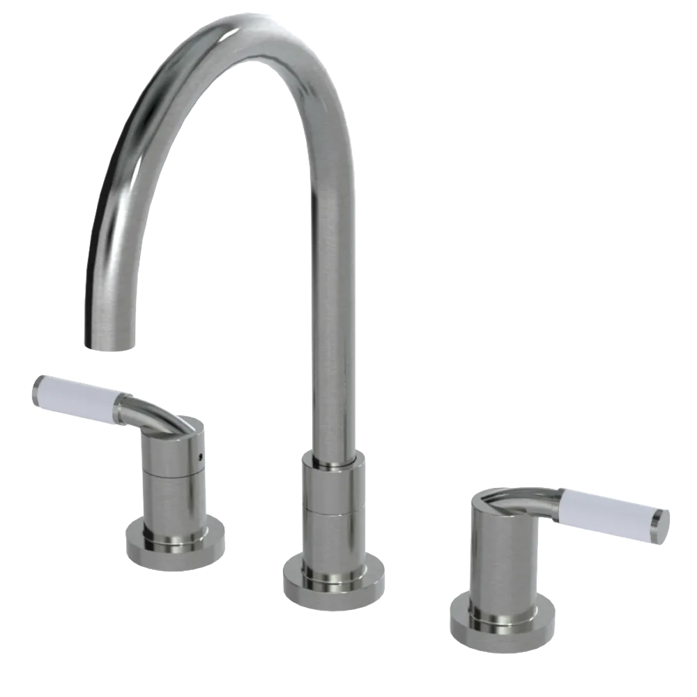 Rubinet Widespread Kitchen Set Satin Nickel