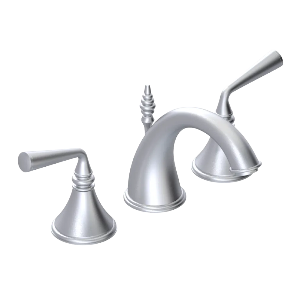 Rubinet Widespread Lav. Set. (less drain) Satin Chrome