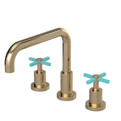 Rubinet Widespread Kitchen Set Gold