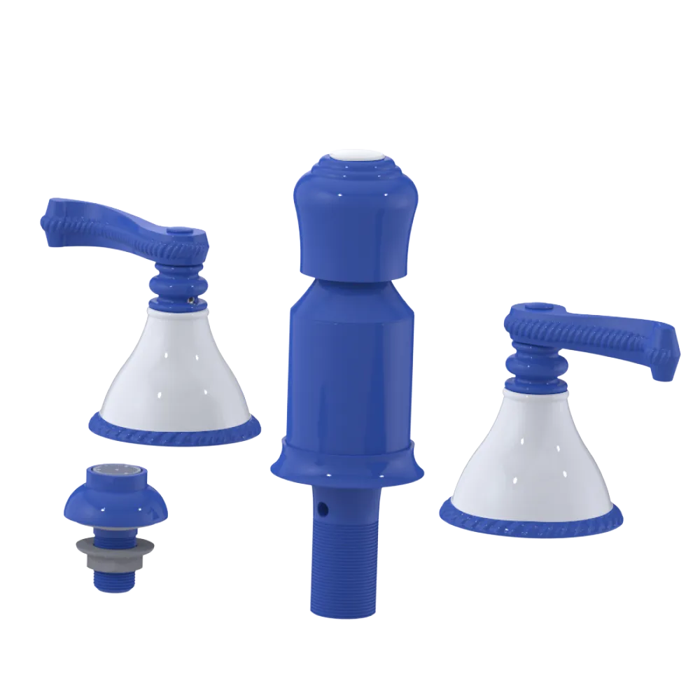 Rubinet Bidet Fitting with Spray, Diverter, and Vacum Breaker (Less Drain) Blu Jean