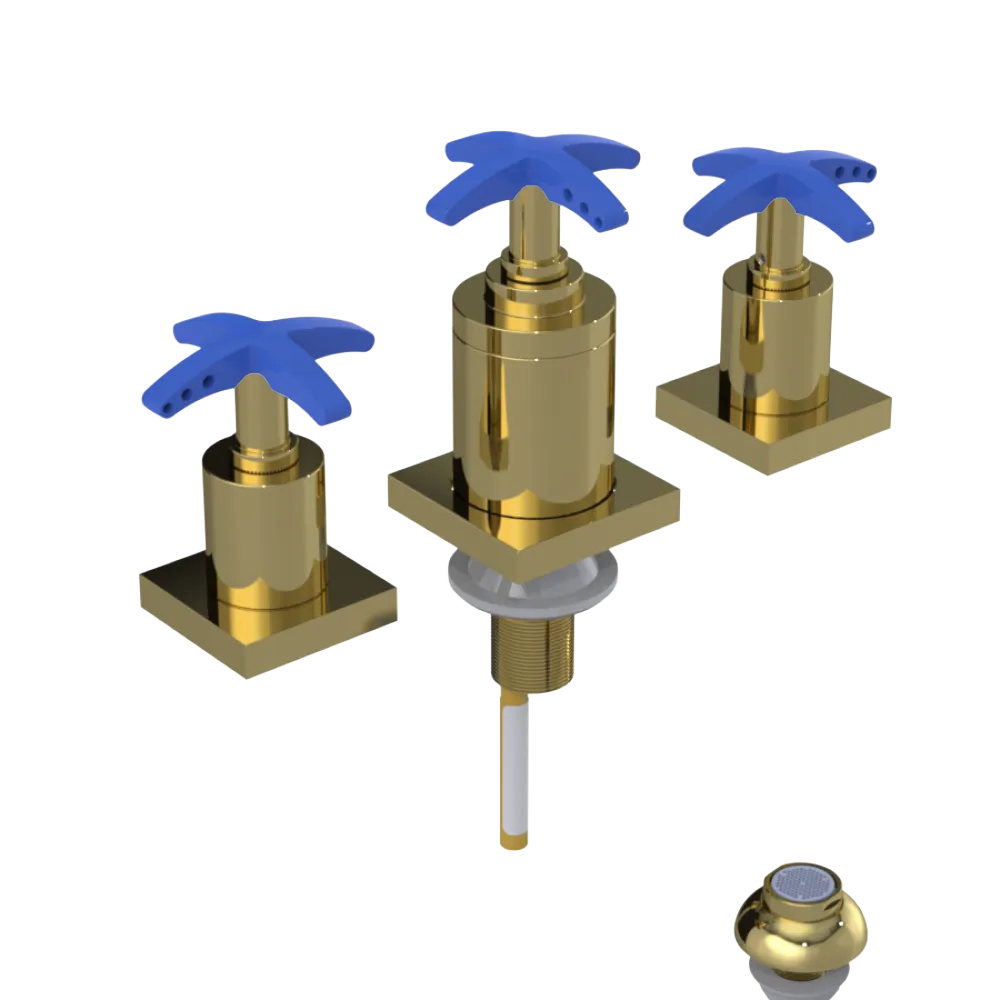 Rubinet Bidet Fitting with Spray, Diverter, and Vacuum Breaker (less drain) Natural Brass