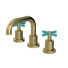 Rubinet Widespread Lav. Set. (less drain) Natural Brass