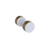 Rubinet Shower Door Knob (set) White