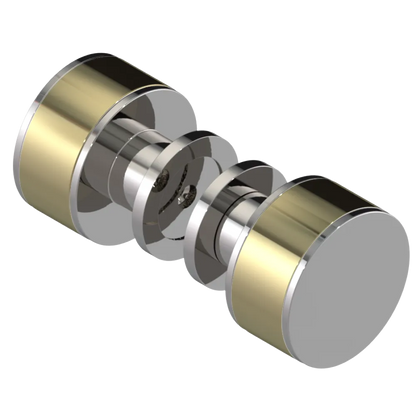 Rubinet Shower Door Knob (set) Polished Nickel