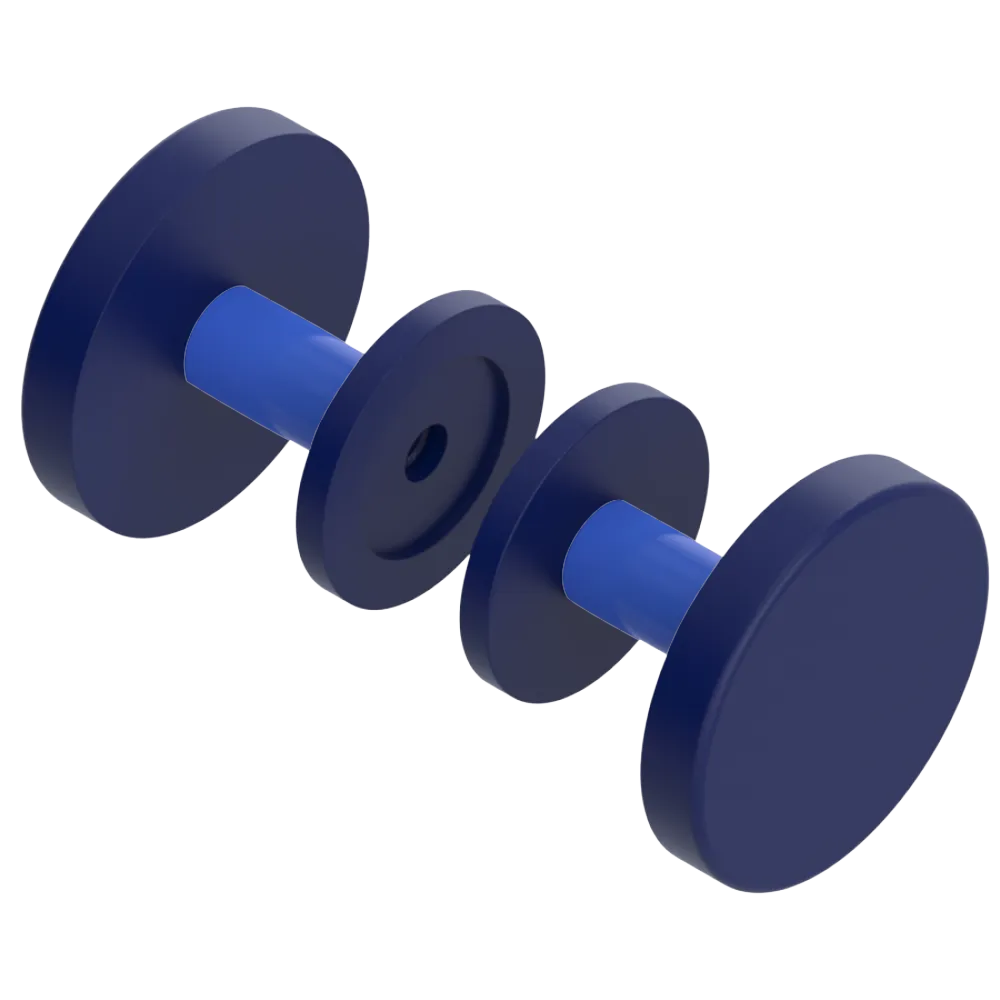 Rubinet Shower Door Knob (set) Midnight Blue