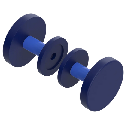 Rubinet Shower Door Knob (set) Midnight Blue
