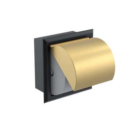 Rubinet RECESSED TOILET PAPER HOLDER Matt Black