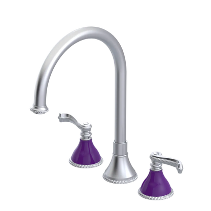 Rubinet Widespread Kitchen Set Satin Chrome