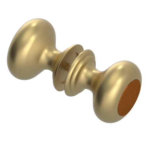 Rubinet Shower Door Knob (set) Satin Brass