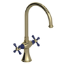 Rubinet Two Handle Single Hole Kitchen Set Natural Brass