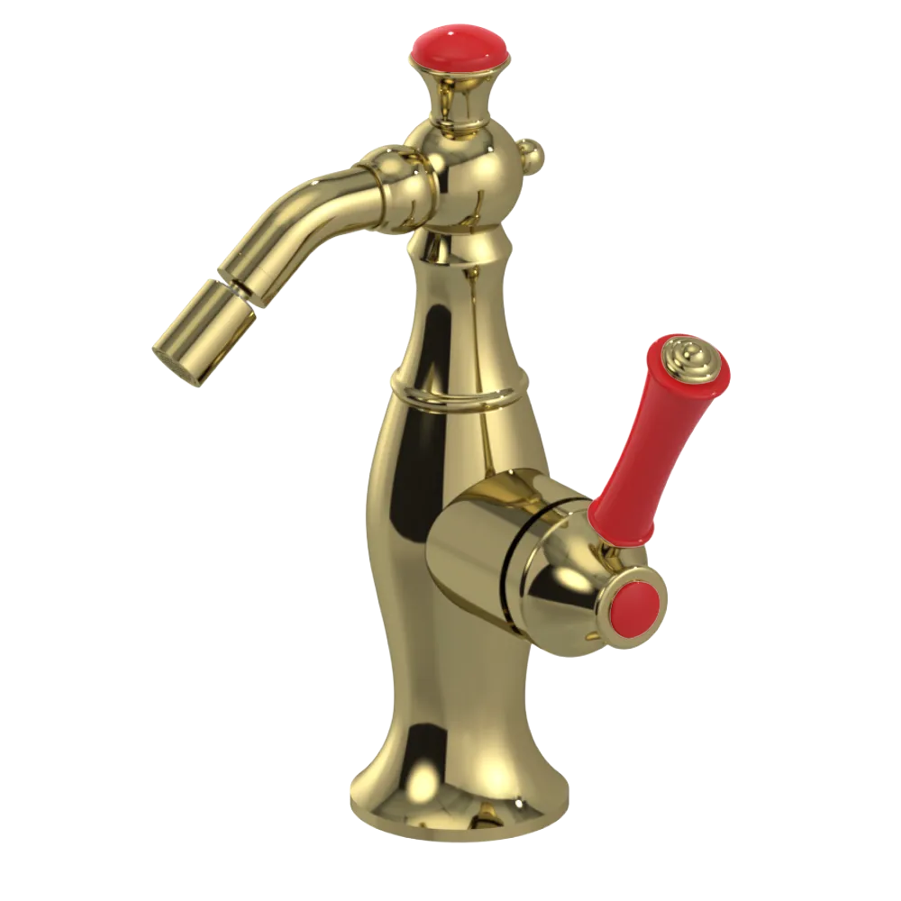 Rubinet Single Control Bidet Fitting (less drain) Natural Brass