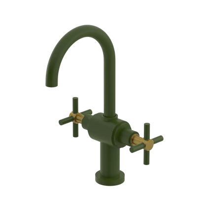 Rubinet Single Hole Dual Handle Lav. Set with LaSalle Spout (less drain) Green Envy