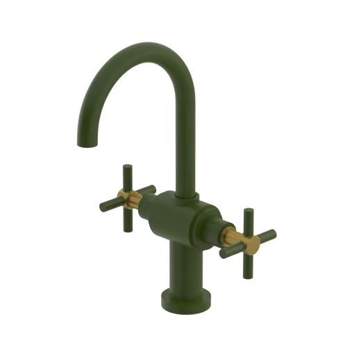 Rubinet Single Hole Dual Handle Lav. Set with LaSalle Spout (less drain) Green Envy