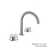 Baril 8" c/c lavatory faucet (without handle), drain included