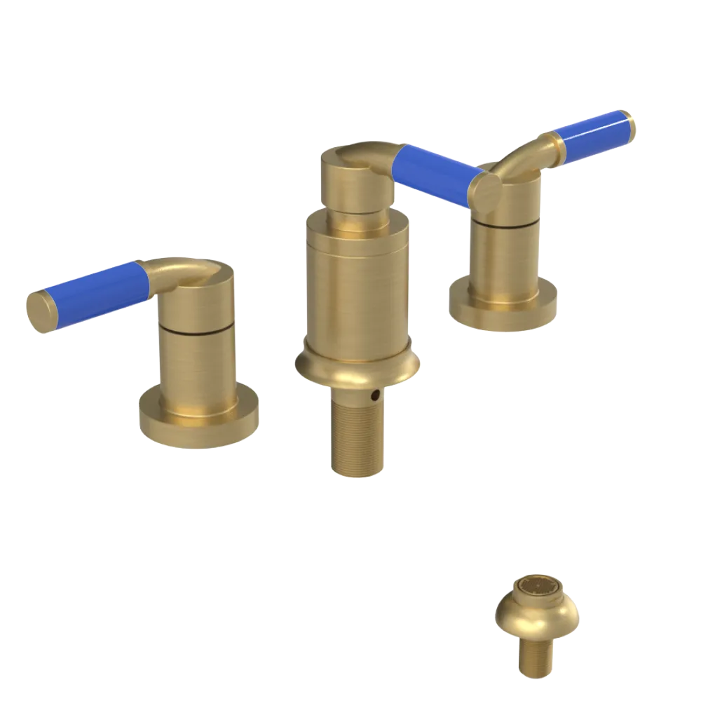 Rubinet Bidet Fitting with Spray, Diverter, and Vacuum Breaker (less drain) Satin Gold