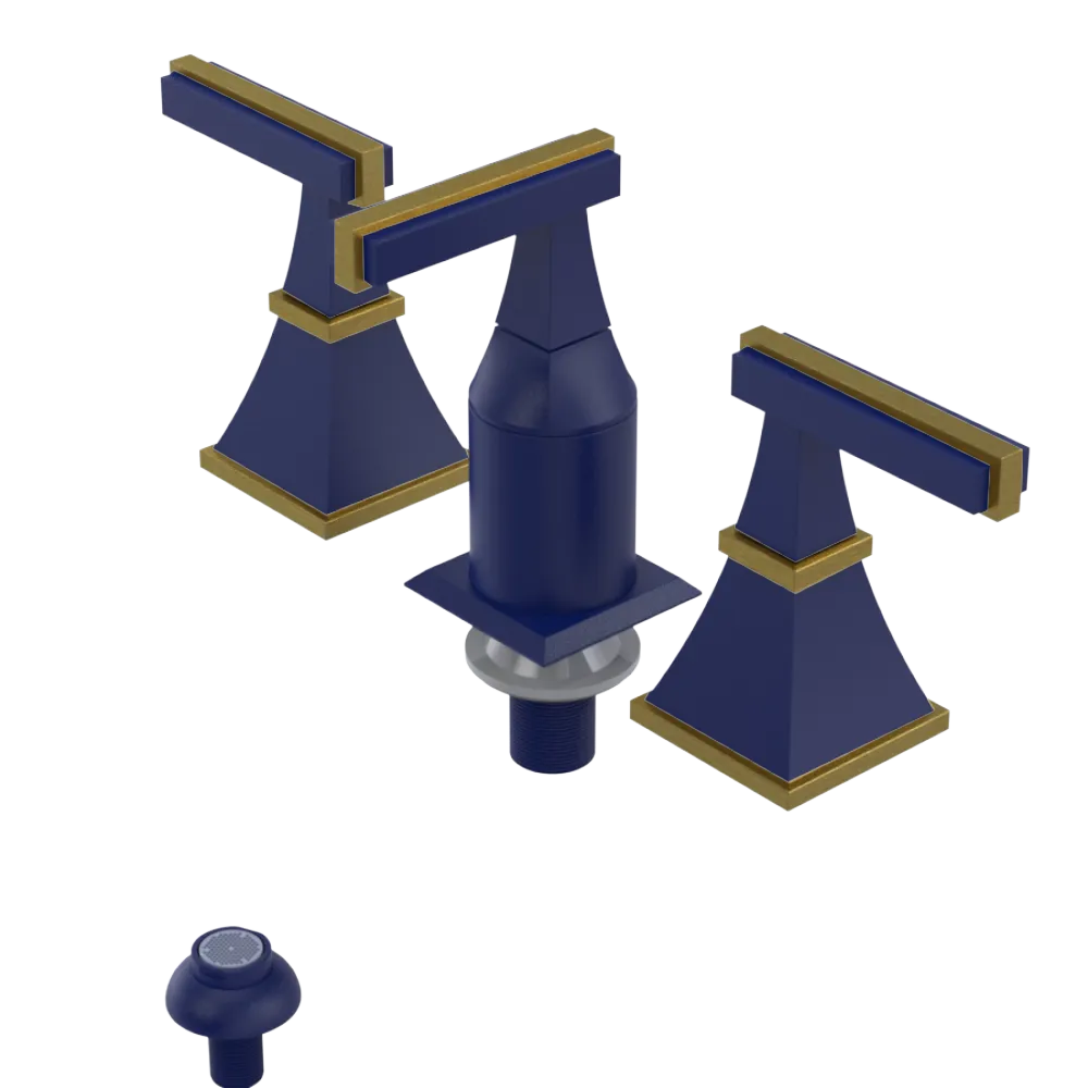Rubinet Bidet Fitting with Spray, Diverter, and Vacum Breaker (Less Drain) Midnight Blue
