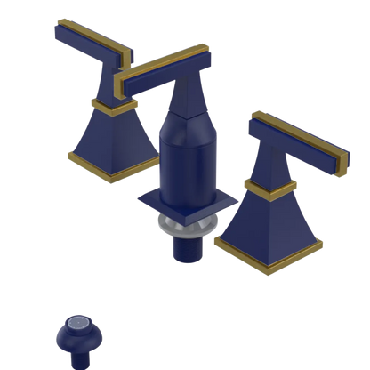 Rubinet Bidet Fitting with Spray, Diverter, and Vacum Breaker (Less Drain) Midnight Blue