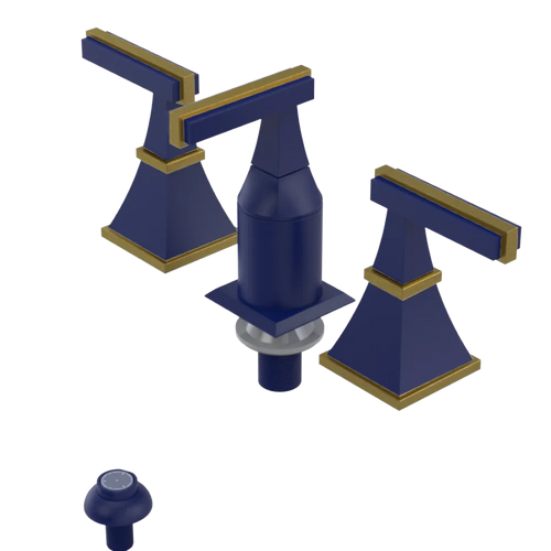 Rubinet Bidet Fitting with Spray, Diverter, and Vacum Breaker (Less Drain) Midnight Blue