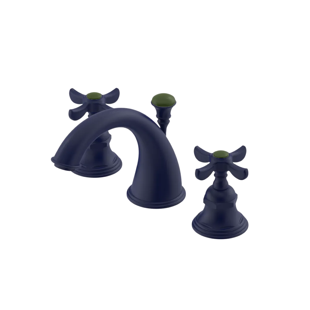 Rubinet Widespread Lav. Set. (less drain) Midnight Blue