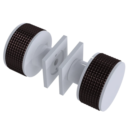 Rubinet Shower Door Knob (set) White