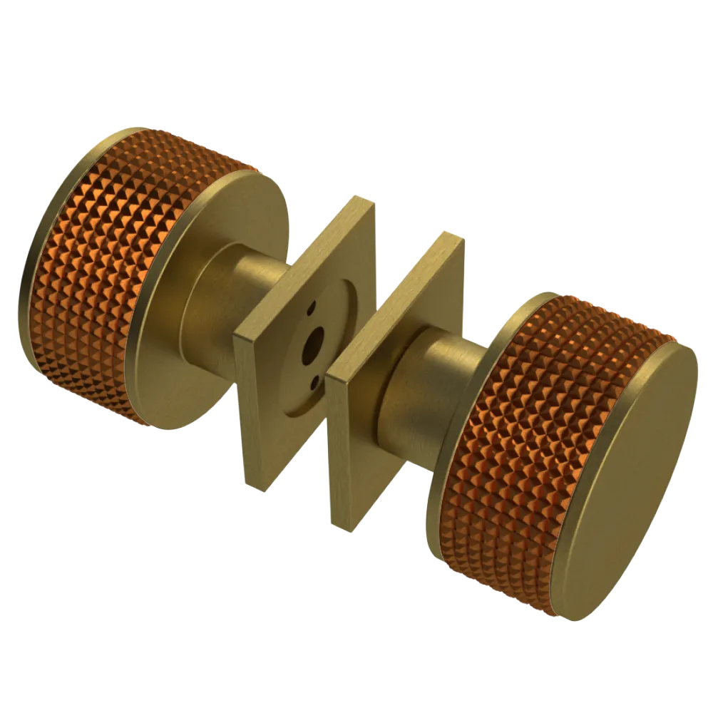 Rubinet Shower Door Knob (set) Antique Brass Matt