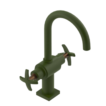 Rubinet Single Hole Dual Handle Lav. Set. (less drain) Green Envy