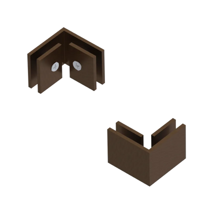 Rubinet 90 Glass to Glass Tuscan Brass